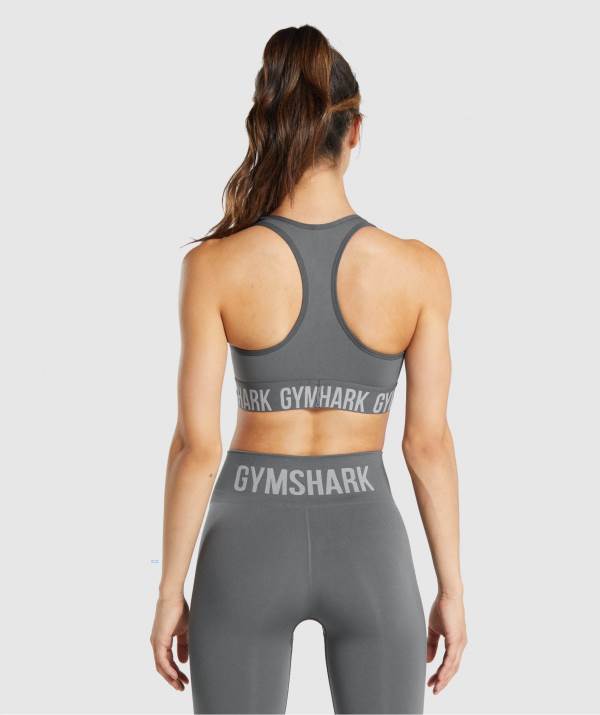 Damske Športové Podprsenky Gymshark Fit Seamless Tmavo Siva | KB1860927